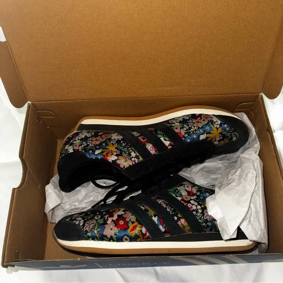 Liberty of London Black Floral Sneakers - Picture 2 of 12